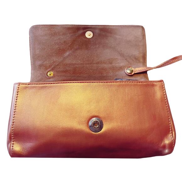 FURLA Refurbished Bag Leather Crossbody Detachable Strap Rose Gold Clutch Italy - Picture 13 of 16